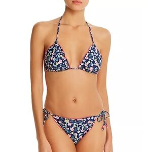 Shoshanna | Moonlight Garden Print String Bikini | Top Sz C/D, Bottom Sz M